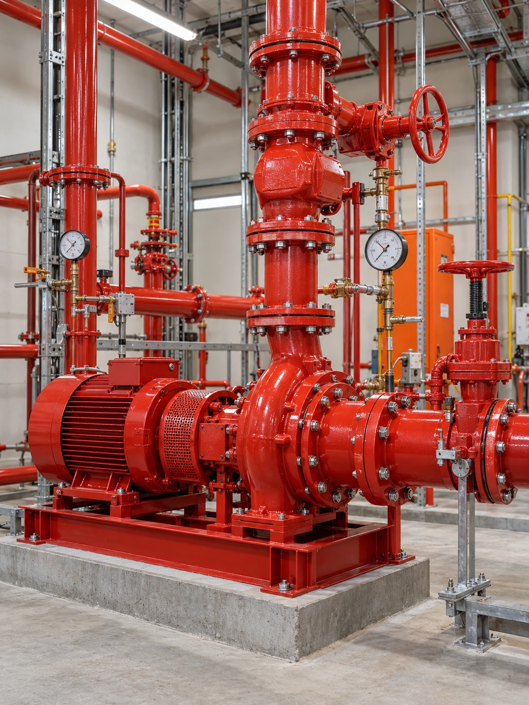 Illustrative fire pump and pipework system